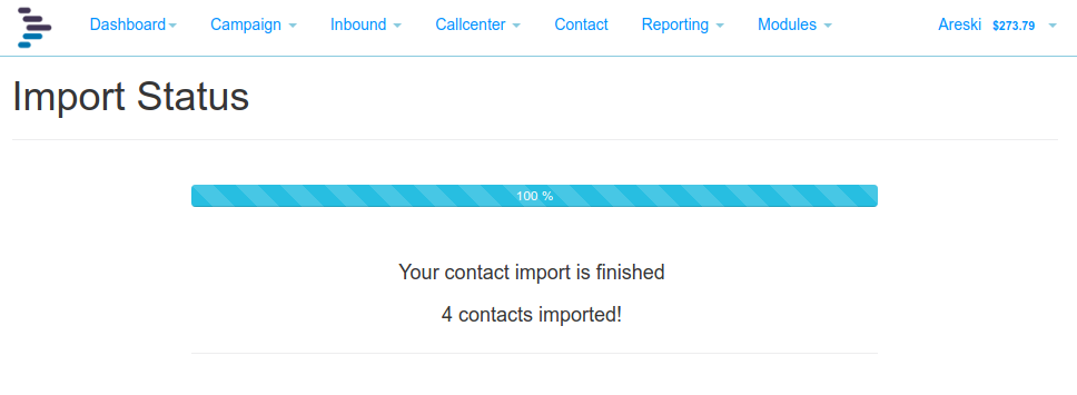 Import Contact Status